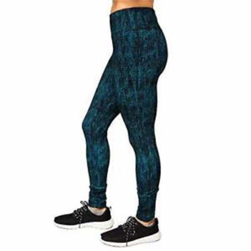 Kirkland Signature Ladies' Jacquard Active Tight (Blue Bubble Dot, XS)